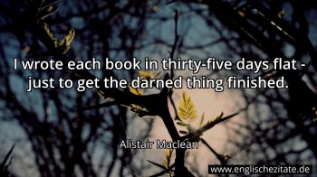 Englisches Zitat von Alistair Maclean als Bild