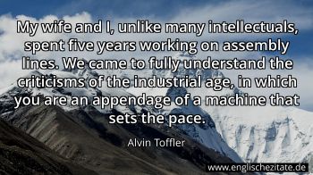Englisches Zitat von Alvin Toffler als Bild