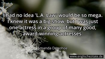 Englisches Zitat von Amanda Donohoe als Bild