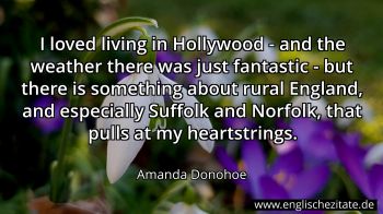Englisches Zitat von Amanda Donohoe als Bild