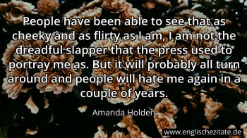 Englisches Zitat von Amanda Holden als Bild