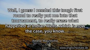 Englisches Zitat von Amelie Mauresmo als Bild