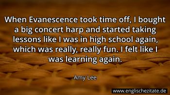 Englisches Zitat von Amy Lee als Bild