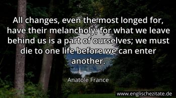 Englisches Zitat von Anatole France als Bild