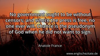 Englisches Zitat von Anatole France als Bild