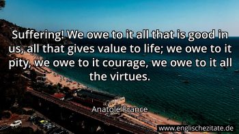 Englisches Zitat von Anatole France als Bild