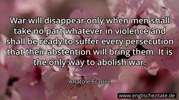Englisches Zitat von Anatole France als Bild