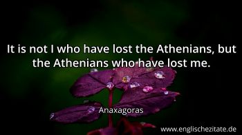 Englisches Zitat von Anaxagoras als Bild