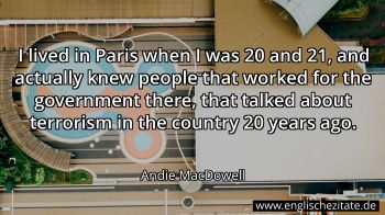 Englisches Zitat von Andie MacDowell als Bild