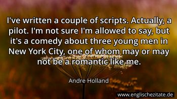 Englisches Zitat von Andre Holland als Bild