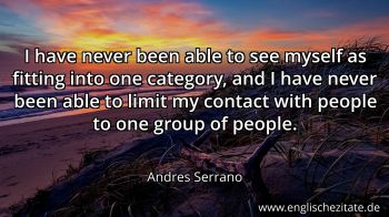 Englisches Zitat von Andres Serrano als Bild