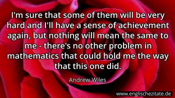 Englisches Zitat von Andrew Wiles als Bild