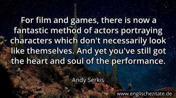 Englisches Zitat von Andy Serkis als Bild