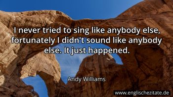 Englisches Zitat von Andy Williams als Bild