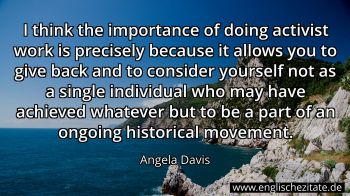 Englisches Zitat von Angela Davis als Bild