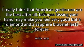 Englisches Zitat von Anita Loos als Bild