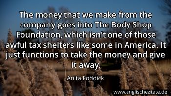 Englisches Zitat von Anita Roddick als Bild