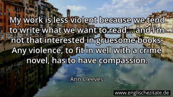 Englisches Zitat von Ann Cleeves als Bild