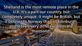 Englisches Zitat von Ann Cleeves als Bild