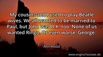 Englisches Zitat von Ann Hood als Bild