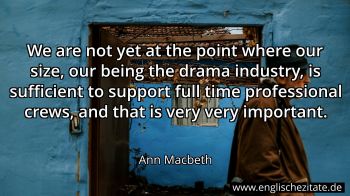 Englisches Zitat von Ann Macbeth als Bild