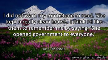 Englisches Zitat von Ann Richards als Bild