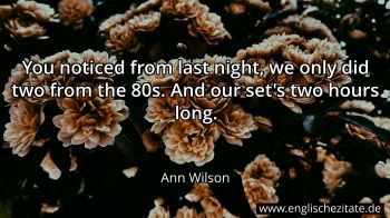 Englisches Zitat von Ann Wilson als Bild
