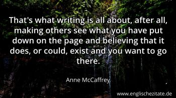 Englisches Zitat von Anne McCaffrey als Bild