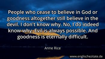 Englisches Zitat von Anne Rice als Bild