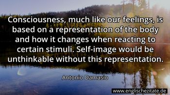 Englisches Zitat von Antonio Damasio als Bild