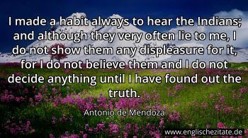 Englisches Zitat von Antonio de Mendoza als Bild