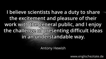 Englisches Zitat von Antony Hewish als Bild