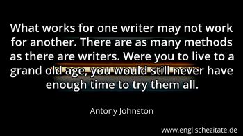 Englisches Zitat von Antony Johnston als Bild