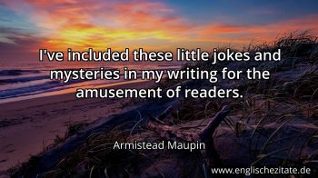 Englisches Zitat von Armistead Maupin als Bild