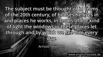 Englisches Zitat von Arnold Newman als Bild