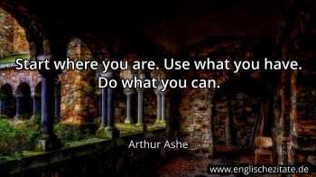 Englisches Zitat von Arthur Ashe als Bild