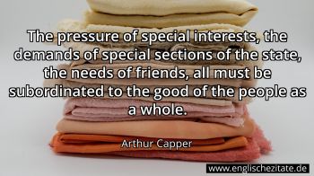 Englisches Zitat von Arthur Capper als Bild