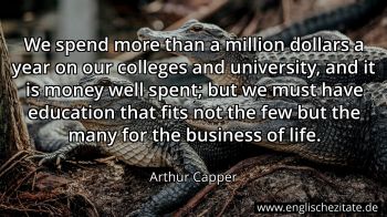 Englisches Zitat von Arthur Capper als Bild