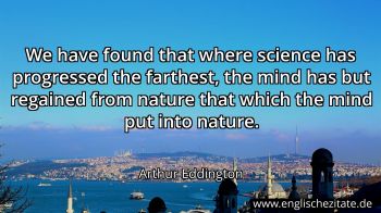 Englisches Zitat von Arthur Eddington als Bild