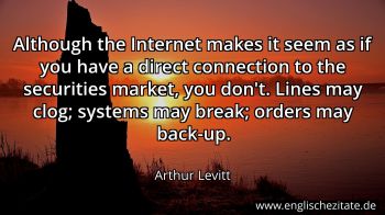 Englisches Zitat von Arthur Levitt als Bild