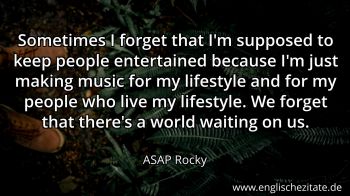 Englisches Zitat von ASAP Rocky als Bild