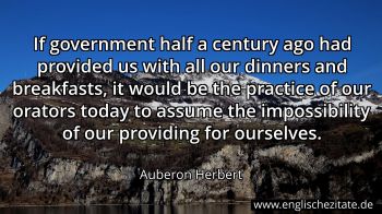 Englisches Zitat von Auberon Herbert als Bild