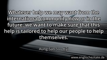 Englisches Zitat von Aung San Suu Kyi als Bild