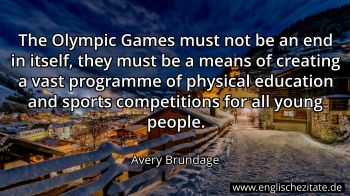 Englisches Zitat von Avery Brundage als Bild