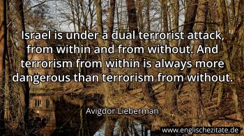 Englisches Zitat von Avigdor Lieberman als Bild