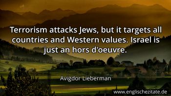 Englisches Zitat von Avigdor Lieberman als Bild