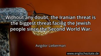 Englisches Zitat von Avigdor Lieberman als Bild