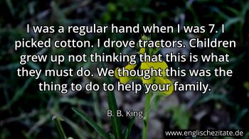 Englisches Zitat von B. B. King als Bild
