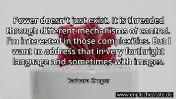 Englisches Zitat von Barbara Kruger als Bild