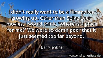 Englisches Zitat von Barry Jenkins als Bild